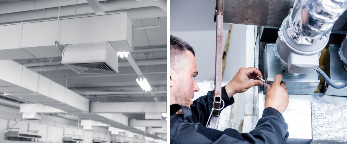 Ducting System Installation: Professional HVAC Technician at Work